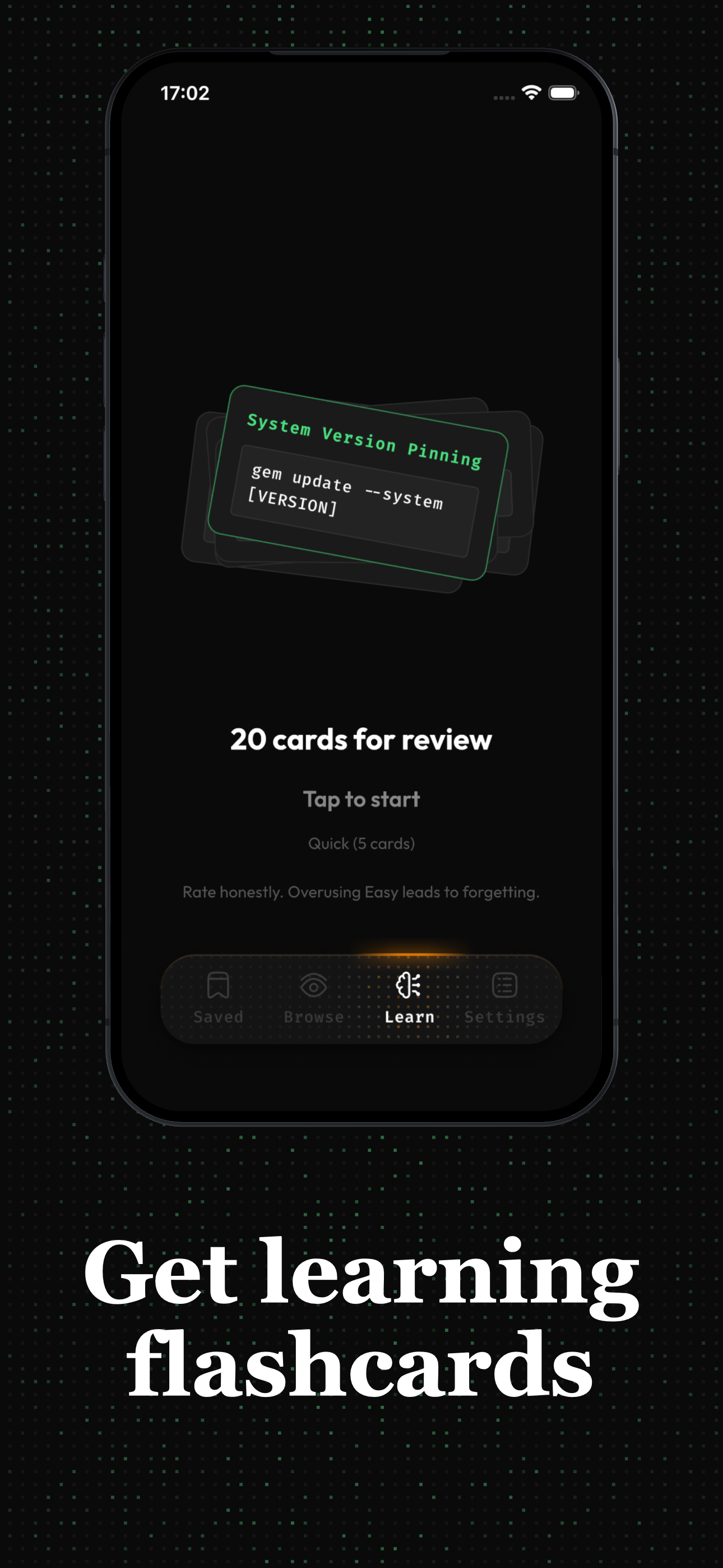 Terminaster: spaced repetition review on the go