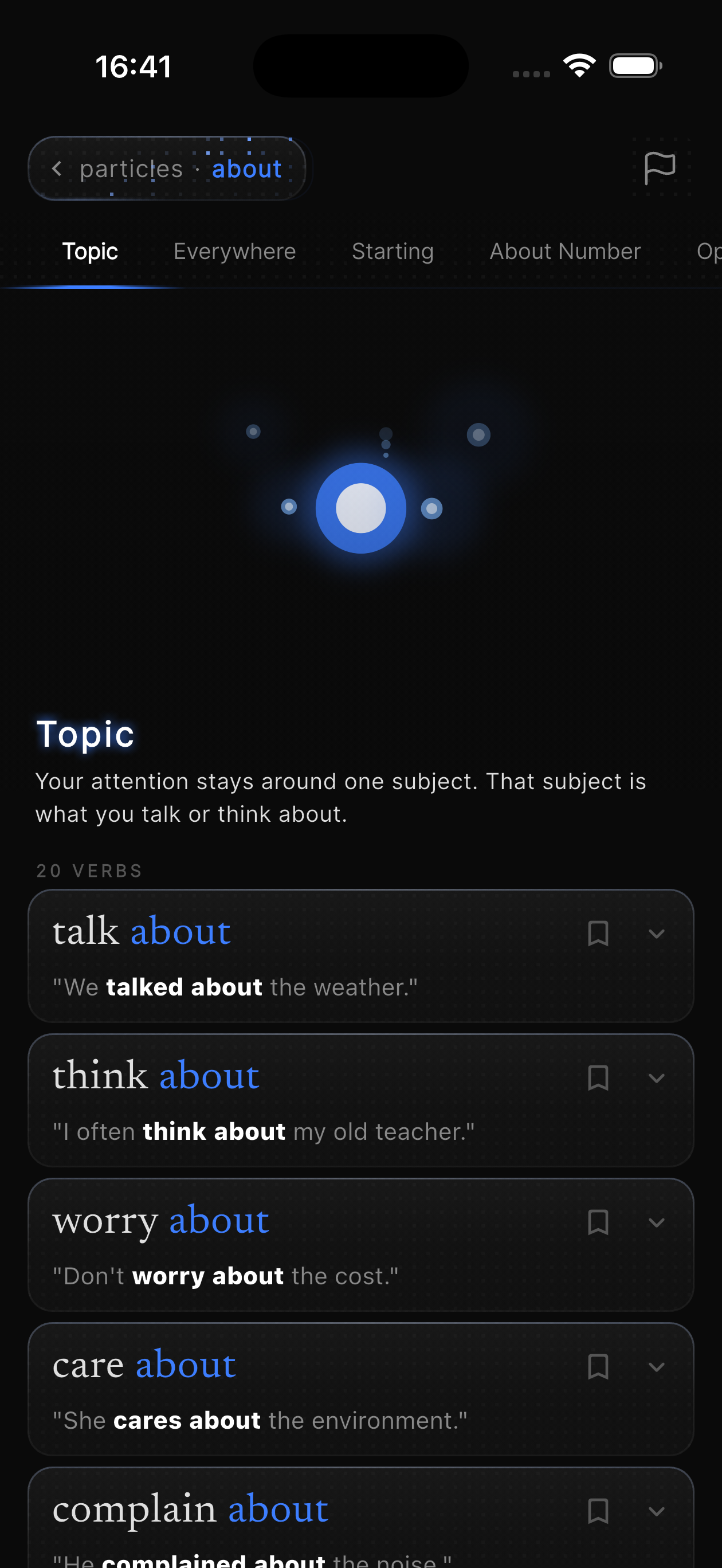 Sink In particle about shown through its meaning patterns